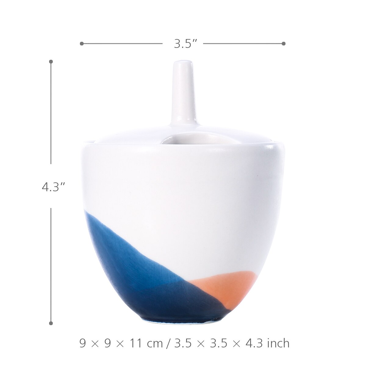 Ceramic Sugar Bowl Storage Jar with Lid Sugar Storage Container for Home and Kitchen Sugar Salt Pepper Porcelain Sugar Bowl