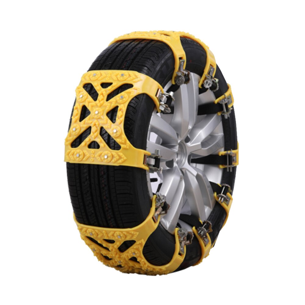 Yellow 1PCS Safe PU Snow Chains Universal Car Suit Tyre Automobile Tire Safety Chains Snow Mud Ground Anti Slip for SUV Off-road: Default Title