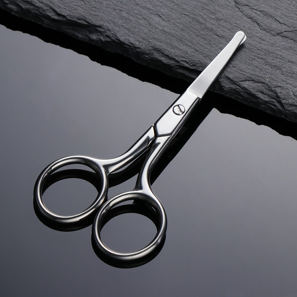 Rounded Nose Hair Trimmer Safety Scissors Multi Purpose Scissor with Round Tip for Facial Hair Eyebrow Beard Mustache Trimming