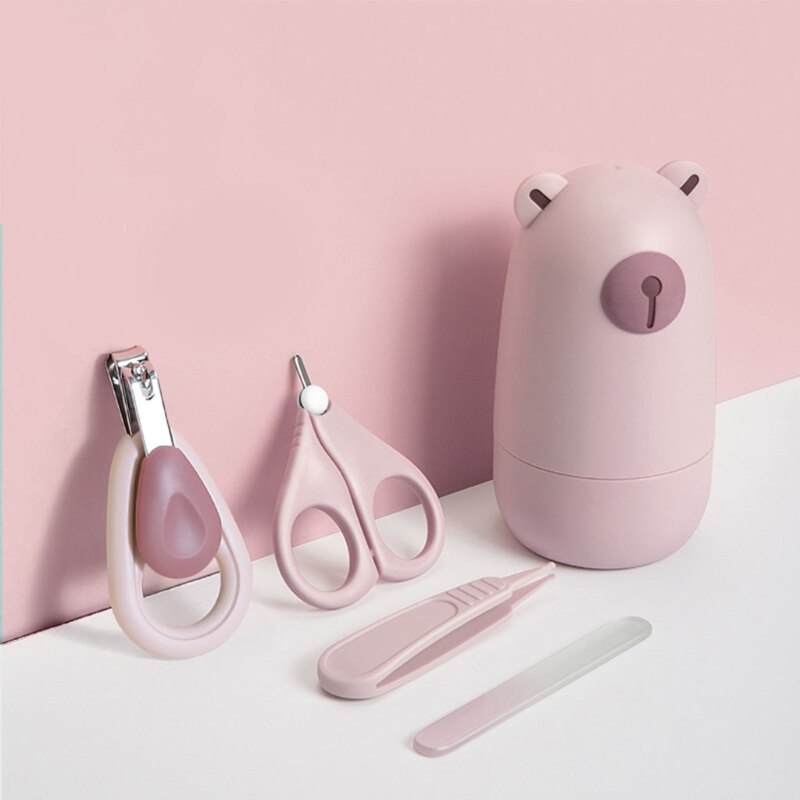 Baby Nagel Pflege einstellen Bausatz 5 Stück Nagel Schermaschinen einstellen niedlich Bär fallen Nagel Schermaschinen Pinzette Schere Nagel Datei für kleinkinder.