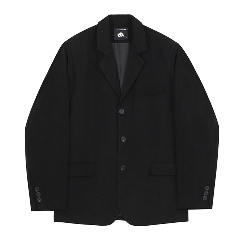 IEFB-abrigo de estilo coreano para hombre, traje negro holgado de un solo pecho, color caqui, ropa informal para Primavera de 2022, 9Y6366: Black / XXL