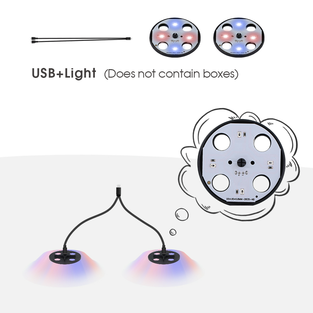 Indoor Garden Hydroponics Growing System LED Grow Light for Seed Starter Red Blue Lighting Greenhouse Germination Humidity Dome: PURPLE