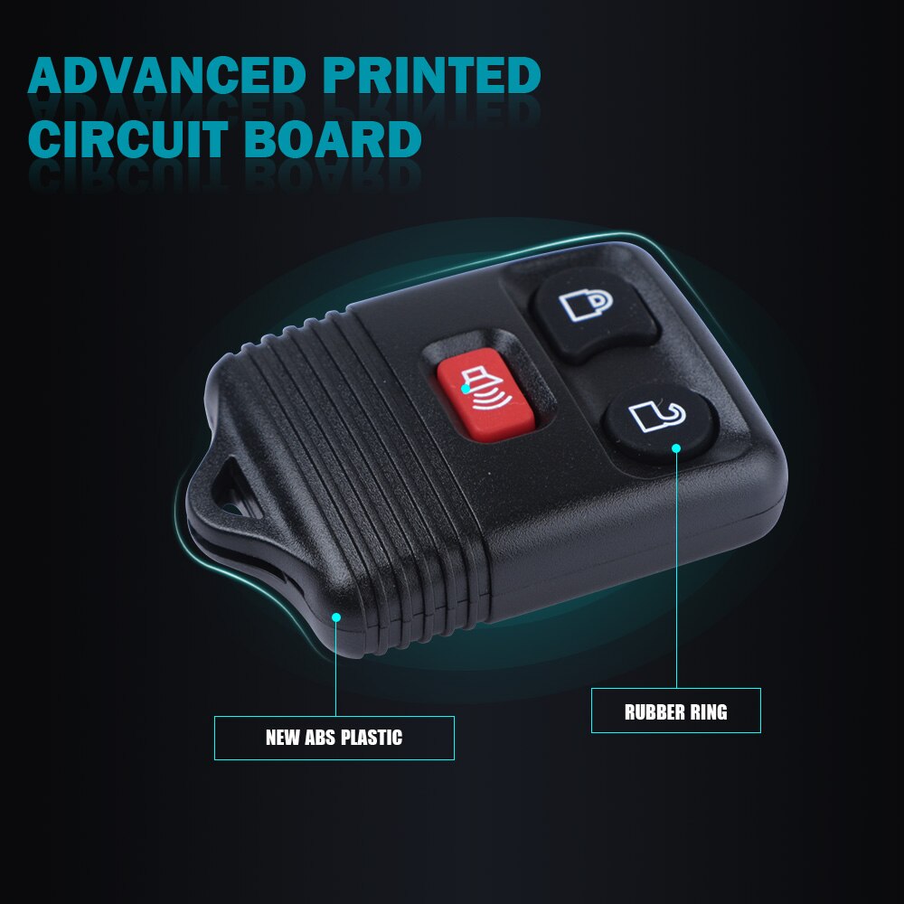 2 Stuks Auto Afstandsbediening Toetsen Keyless Entry Auto Remote Controlerende Montage Ford