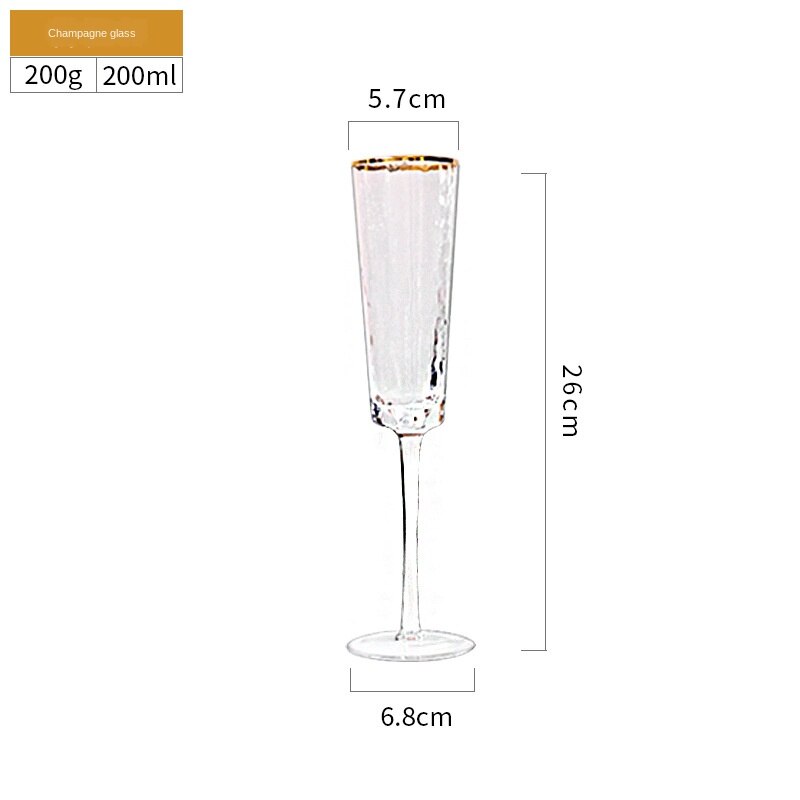 Large Capacity Crystal Glass Cup Small Wine Glass Champagne Cup European-style Tall Transparent Wine Glass Cup LD548: color2