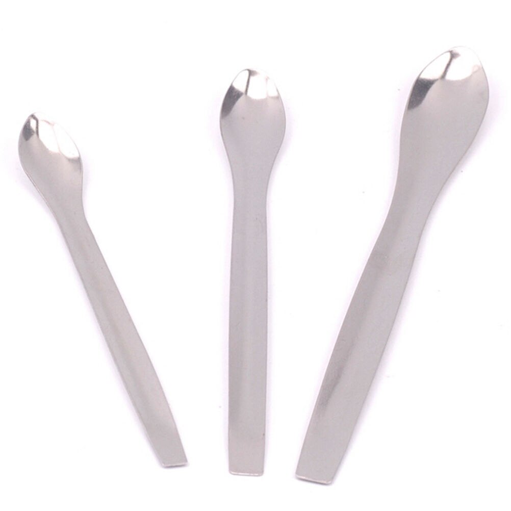 3 pièces/ensemble en acier inoxydable médicinal louche cuillère chimie expérience pharmacie laboratoire utilisation longueur 10/12/14cm
