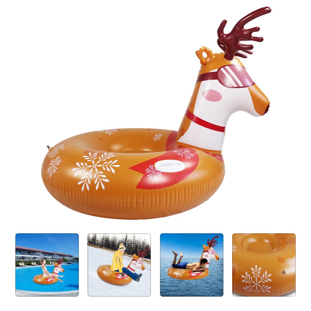 1 Pc Schnee Rohr Hirsche Schneeschuhe Schlauch Aufblasbare Schnee Rohr Schnee Schlitten Rohr PVC Schnee Schlitten für Kinder Outdoor