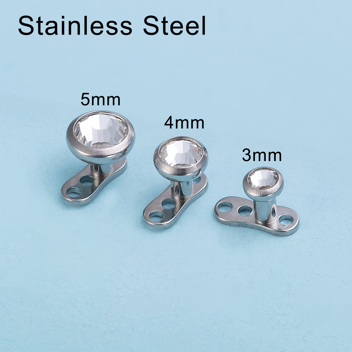 Piercings dérmicos de titanio G23, Piercings ocultos en la piel para buzo, Micro Piercings dérmicos CZ, anclas dérmicas, joyería, 1 ud.: Verde / Color dorado