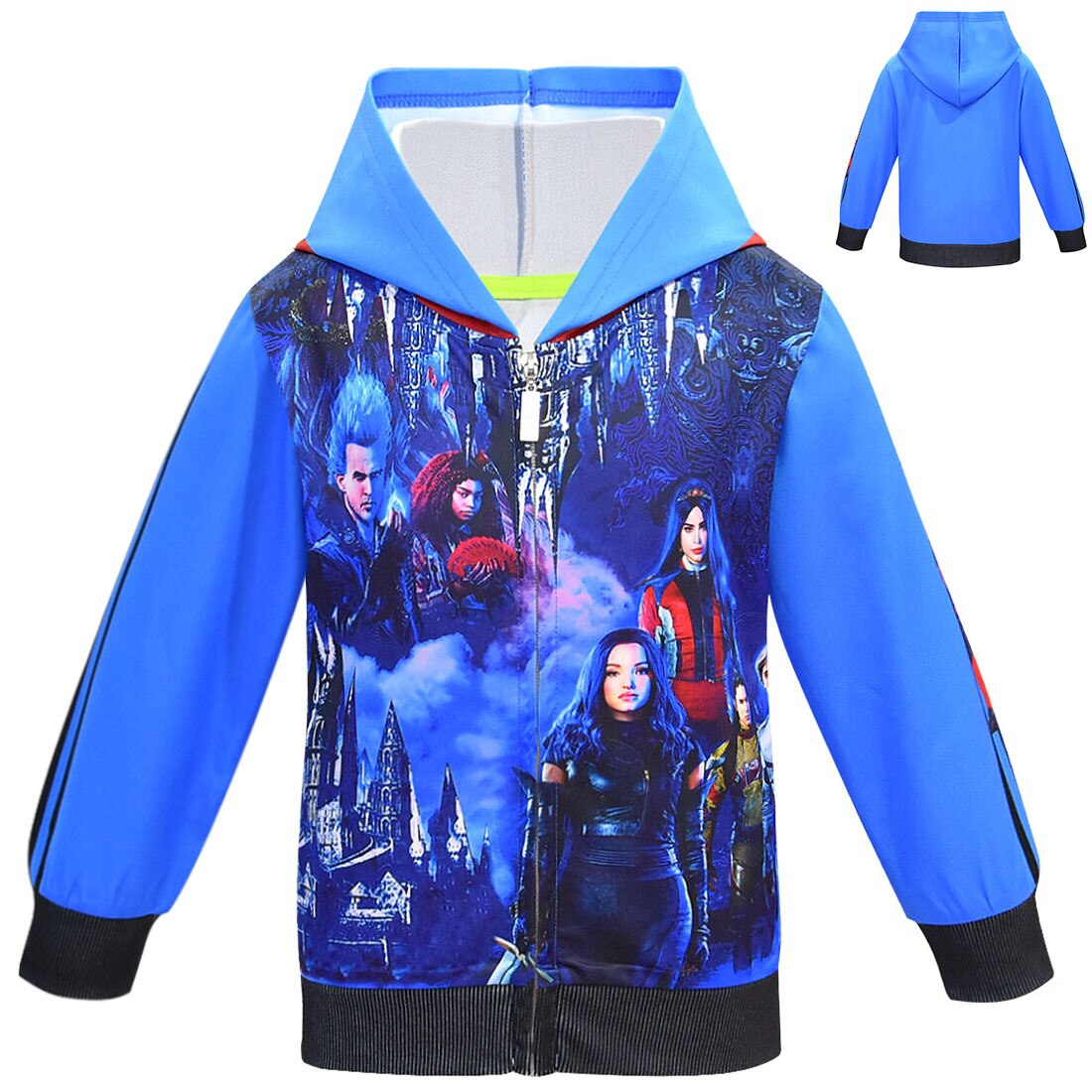 De Afstammelingen 3 Jongens Jassen Kids Hoodies Lente En Herfst Casual Meisjes Jassen Mal 'S Hooded Vest Sweatshirts Kleding + sjaal