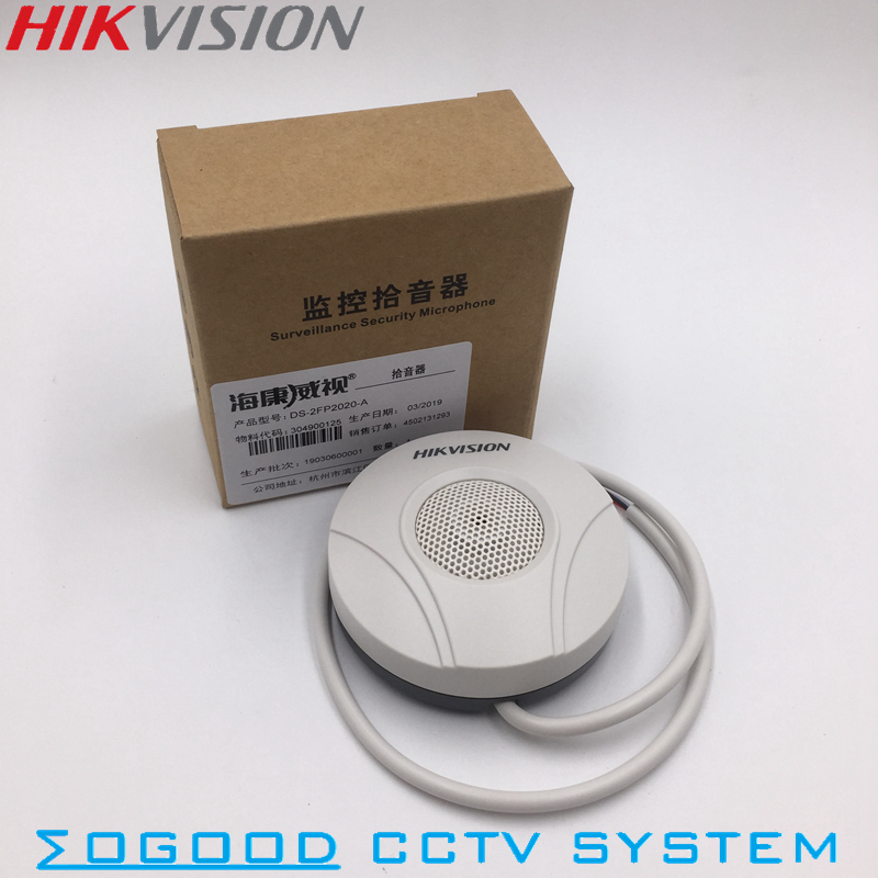 Hikvision original ds -2 fp 2020- en mikrofon til cctv ip kamera optagelse af stemmelyd er klar uden støj.