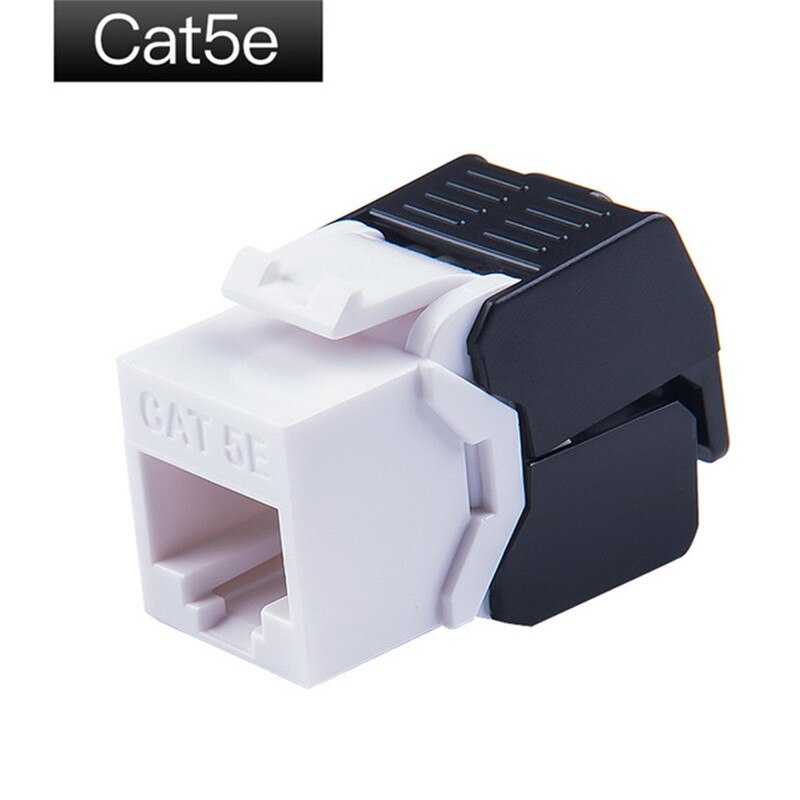 1000Mbps RJ45 Cat5e Ethernet femmina Cat 5e Keystone Jack strumento ripetibile meno per 23-26AWG cavo di rete 15u &quot;Pin placcato in oro: White / 20pcs