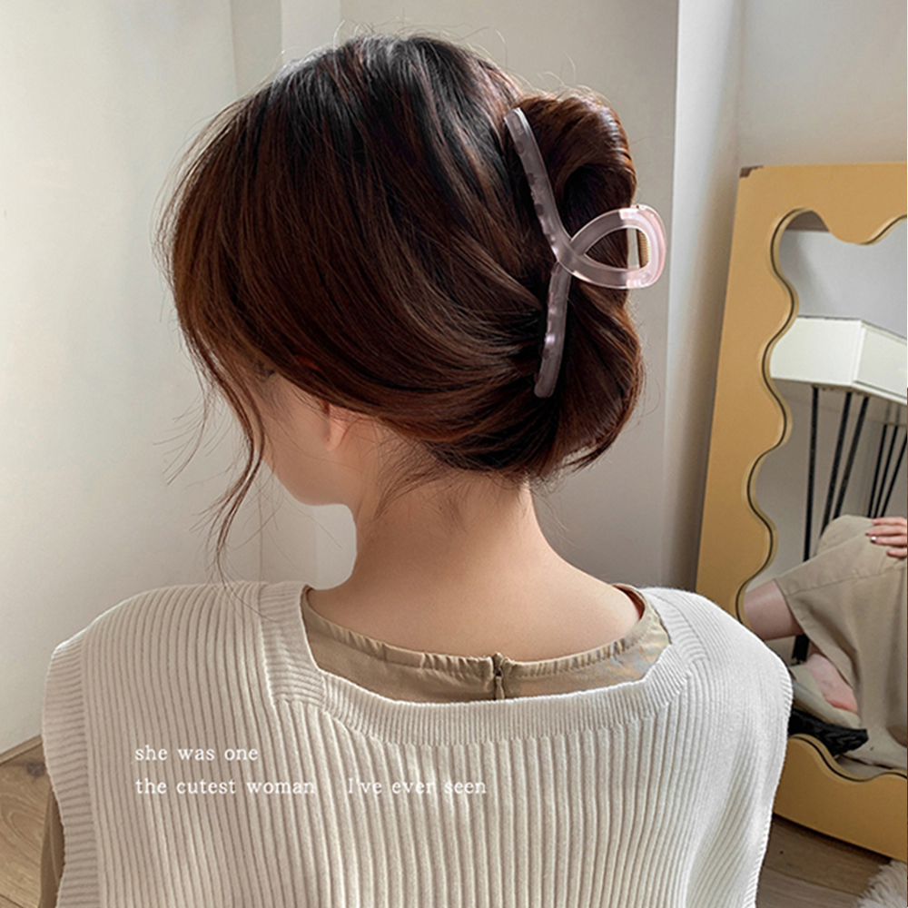 Large Jelly Acrylic Hair Claw Geometric Crab Hair Clips For Women Large Size Hairpin Shark Clips Summer Headwear