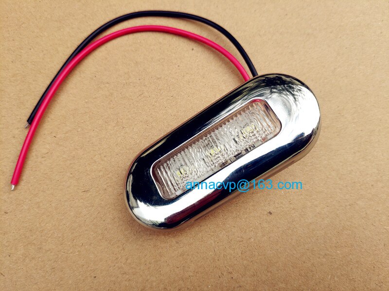 Cvp 1pc tilhenger ledet kupelys lampe hvit ledet båt marine yacht campingvogn rv rustfritt stål kuponglys 12v tilhenger deler