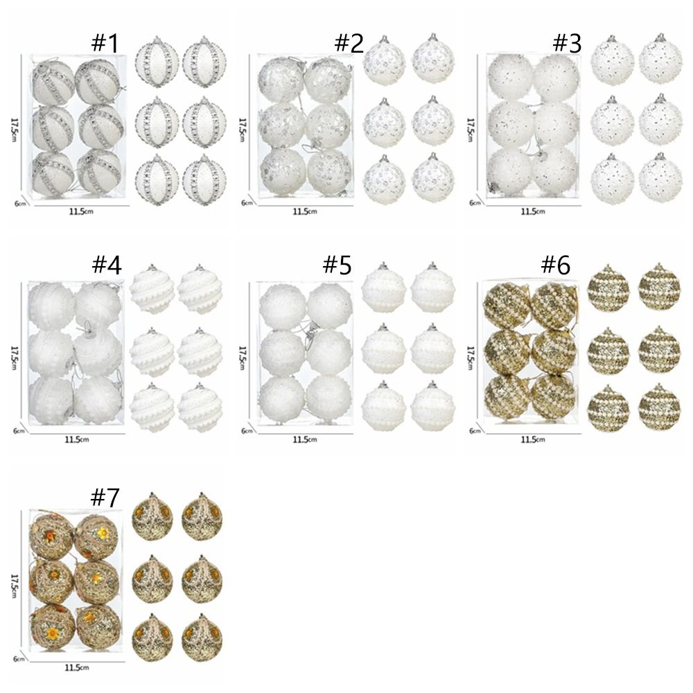 6 stuks witgoud schuim kerstballen hanger onbreekbaar handgemaakte kerst hangende ballen herbruikbaar