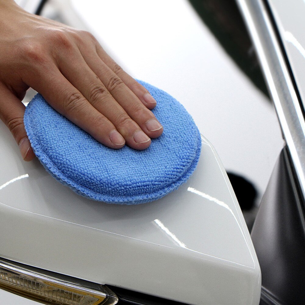 5Inch Microfiber Wax Applicator Pad Diameter Ultra Zacht Microfiber Met Vinger Pocket Auto Polish Wax Breng Remover Buff Pads