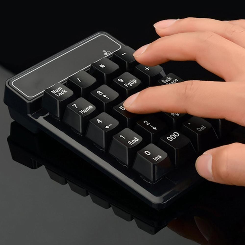 19 taster bluetooth ledning/trådløst numerisk tastatur mini numerisk tast digitalt trådløst tastatur for finansregnskap tastatur
