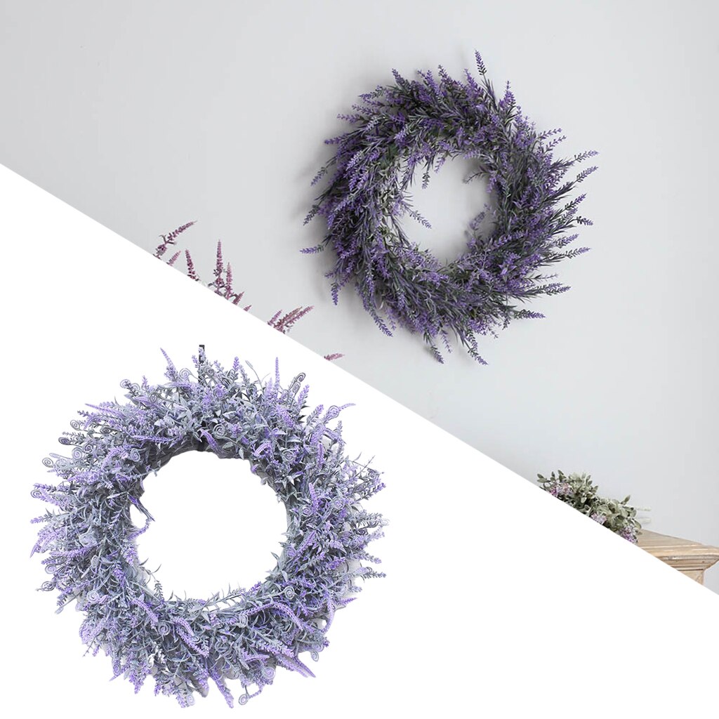 Lente Kransen 18 Inch Voor Voordeur, Elegante Lavendel Bloemen Krans Voor