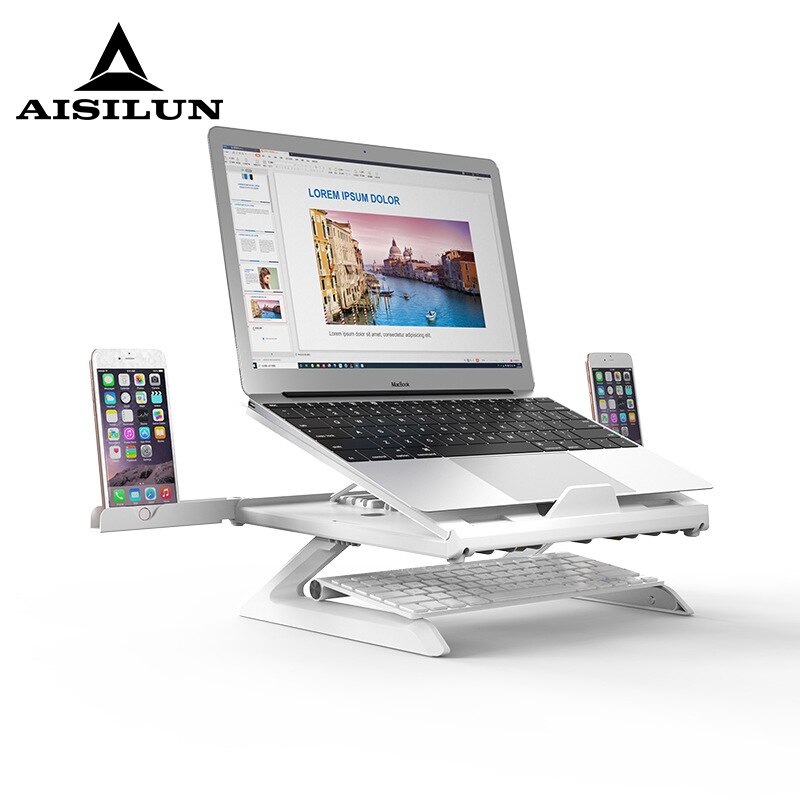 Laptop Stand 9 Angles Adjustable Desktop Standing Lapdesk Smartphone/Notebook Riser Holder for MacBook Air Pro Up to 17''