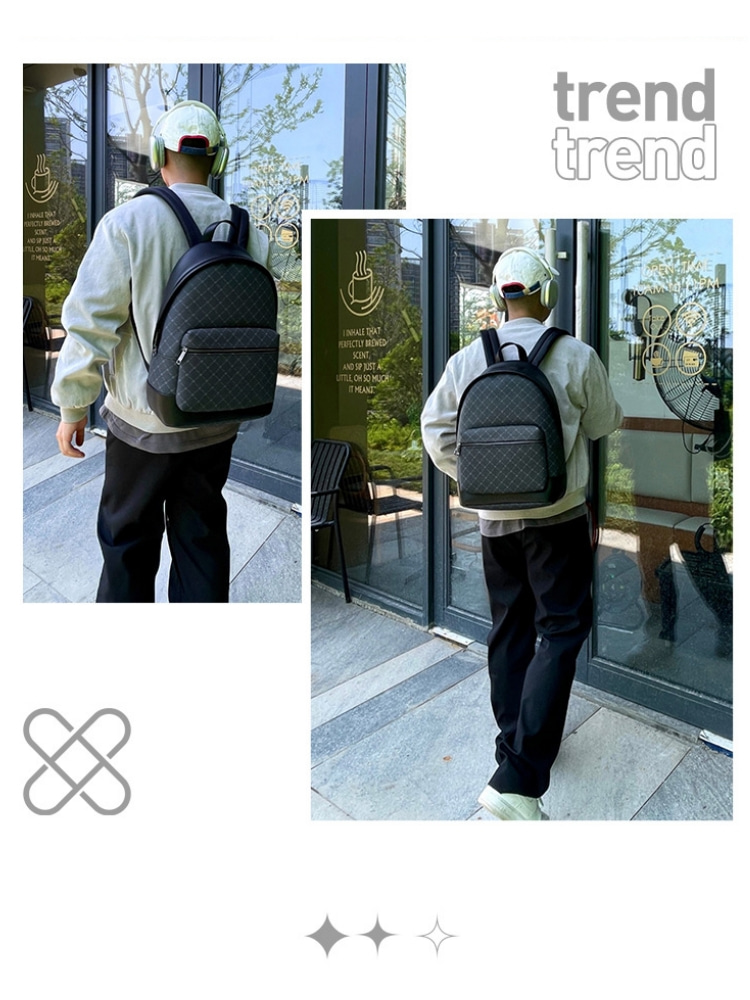 BOPAI A backpack; Unisex backpack; Casual backpack; pvc waterproof backpack; Lightweight; 15.6 inch computer bag; Travel Bag