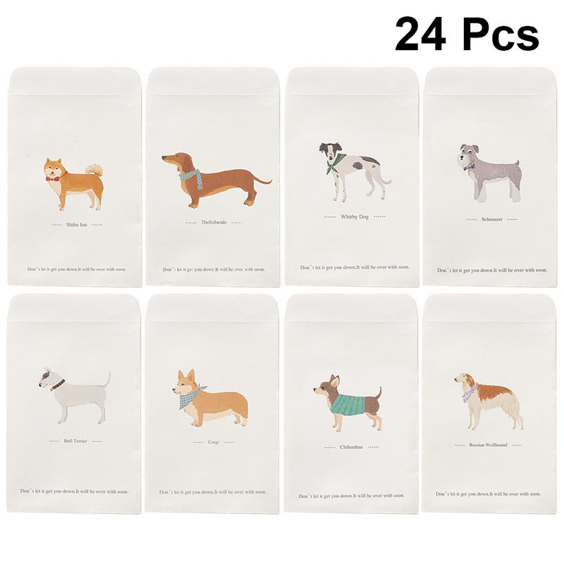 3 Sets/24PCS Simple Cartoon Dogs Letter Envelopes ... – Grandado