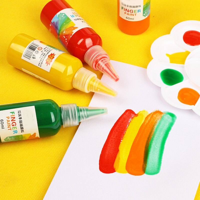 Vinger Verf Voor Peuters Wasbaar Niet Giftig Kids Bad Verf Veilig Art Schilderen Leveringen 12 Kleuren Voor Xmas