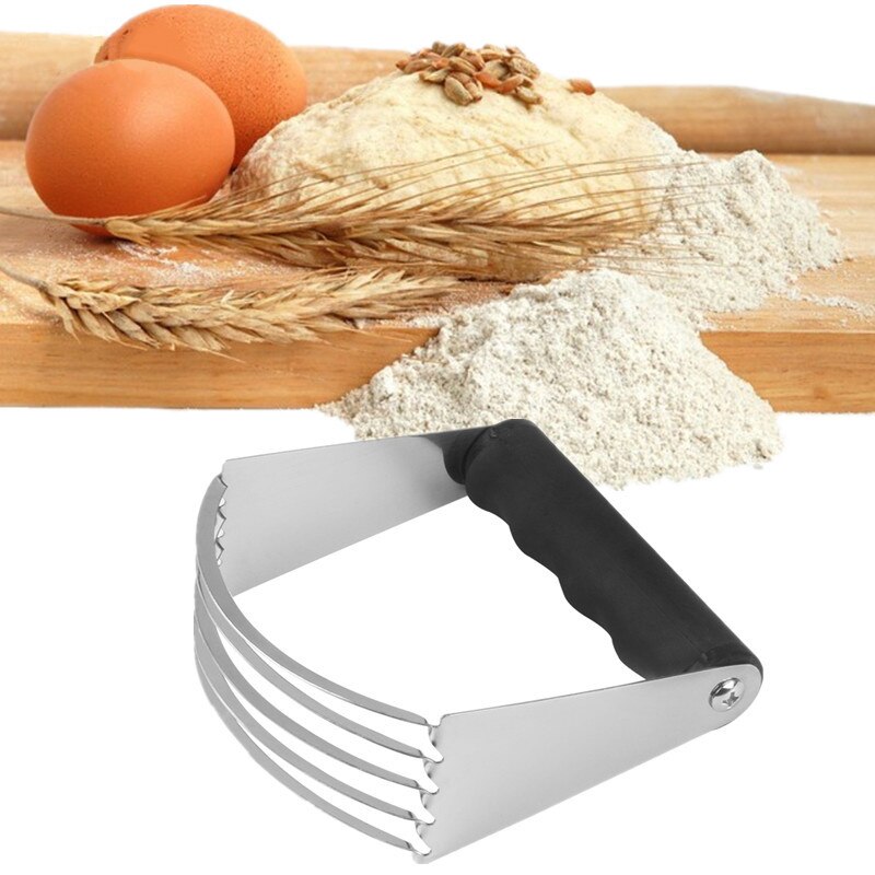 1PC 5 Blades Dough Blender Stainless Steel Heavy Duty Dough Blender Pastry Cutter Chopper Kitchen Baking Dough Butter Tools