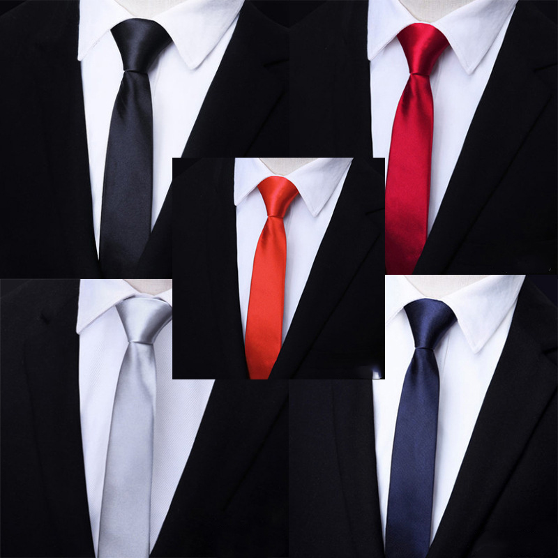 5cm Necktie For Men Slim Narrow Lazy Tie Easy To Pull Rope Neckwear Men tie Wedding Party Aniversary Business Dress Meeting