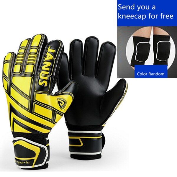 Thicken Breathable Non-slip latex Football Goalkeeper Gloves Goalie Soccer finger bone protection guard gloves: 1 / SIZE 10