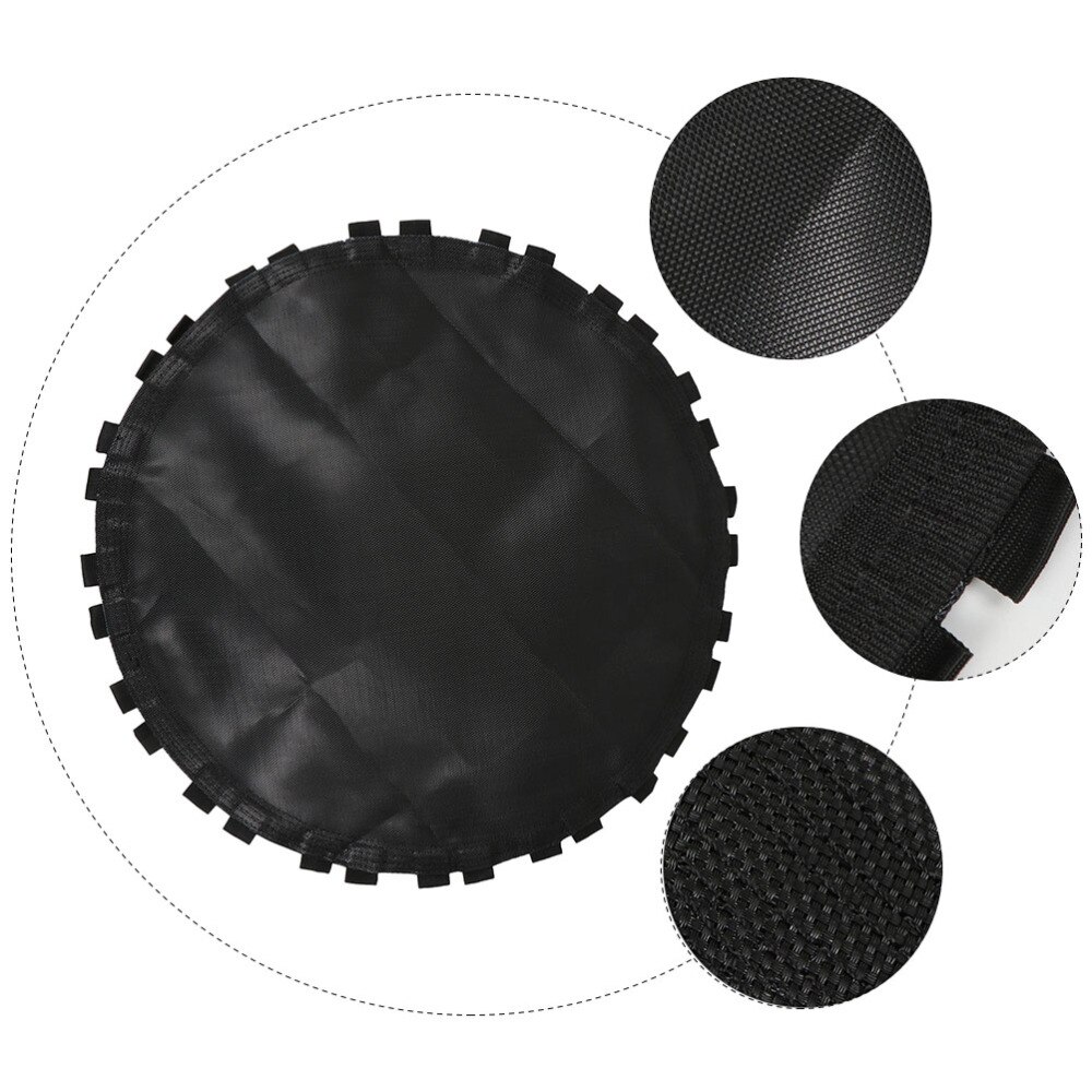1pc vejrbestandig rund trampolin udskiftning pad sort hoppeklud med kroge (sort)