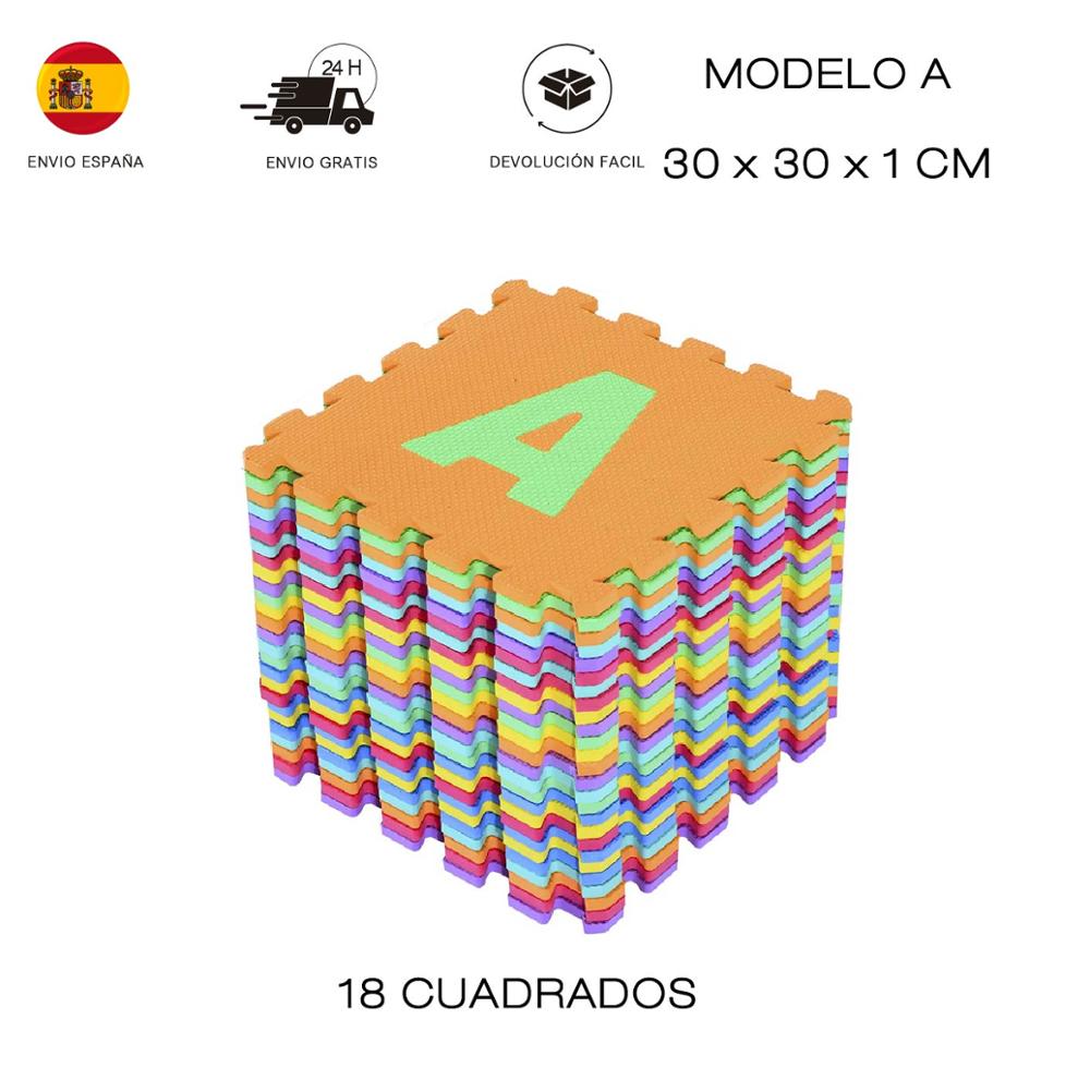 Alfombra Puzzle Goma Espuma EVA Colchoneta Suave Juego Rompecabezas para Niños Lavable Resistente a la Humedad