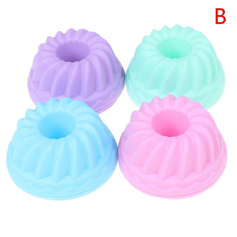 12pcs/set Baking Jelly Mould Silicone Pudding Cupcake Muffin Donut Mold: B