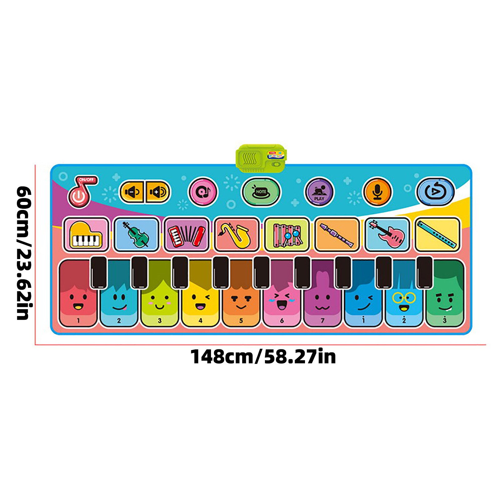 Mooie Afdrukken Piano Dansmat Fun Muzikale Stap 'N' Play Mat Voor Kinderen-Voeren Klassieke Tunes Met Uw Voeten-Grote
