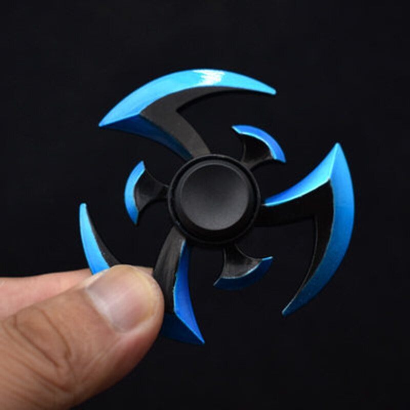 Cartoon Stijl Creatieve Fidget Spinner Tri Spinner Zink Legering Hand Spinner Vinger Stress Reliever Speelgoed Cadeau Voor Kinderen Volwassen: Rood