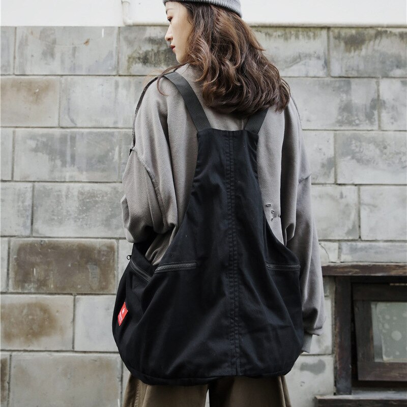 Neue Brust Tasche Männer Funktionale Weste Korea Harajuku Straße Stil Große Kapazität Crossbody-tasche für Frauen Schwarz Cotten Umhängetasche