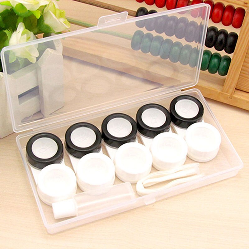 5 Pairs Contact Lens Case Eye Contact Lens Box Vrouwen Reizen Contactlenzen Case Lekvrij Container Lenzen Doos Voor Weergave doos