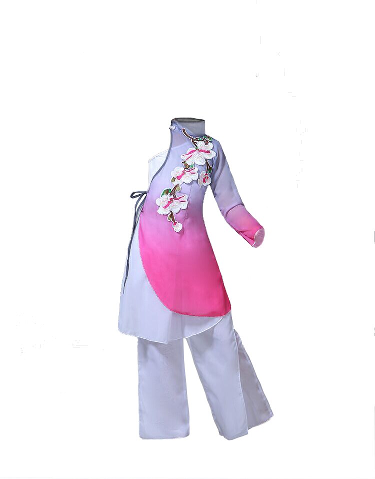 Traje de danza folclórica tradicional china para niños, ropa de danza yangko para niñas, ropa de escenario para niños, ropa de danza con abanicos de minorías étnicas
