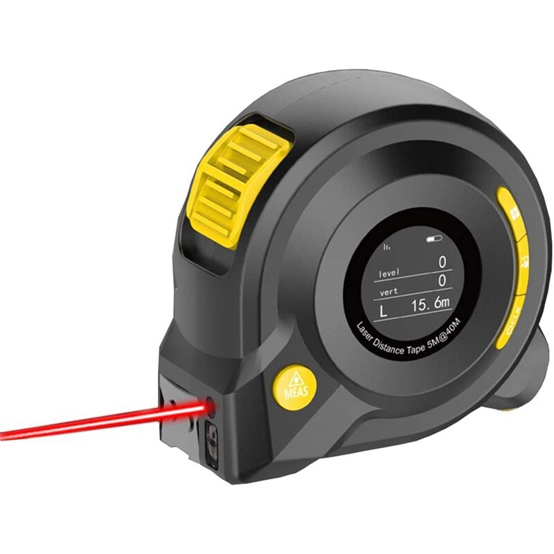 3-In-1 Measuring Ruler Three-In-One Tape Measure LED Digital Display Ruler Infrared Tape Measure.Unit Switch, M/Inch/Ft: Default Title