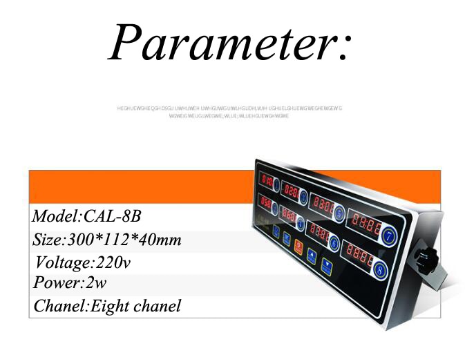 Commercial Kitchen Timer Eight Channel Multi-function Reminder Countdown Timer Burger Shop CAL-8B