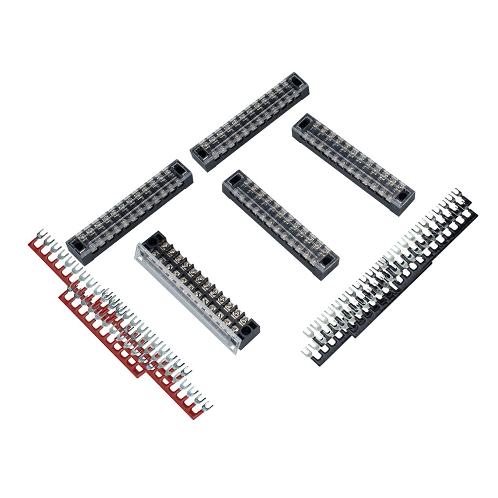 5Pcs Dubbele Rij 12 Posities Overdekte Schroefkroonsteen Strip 600V 15A