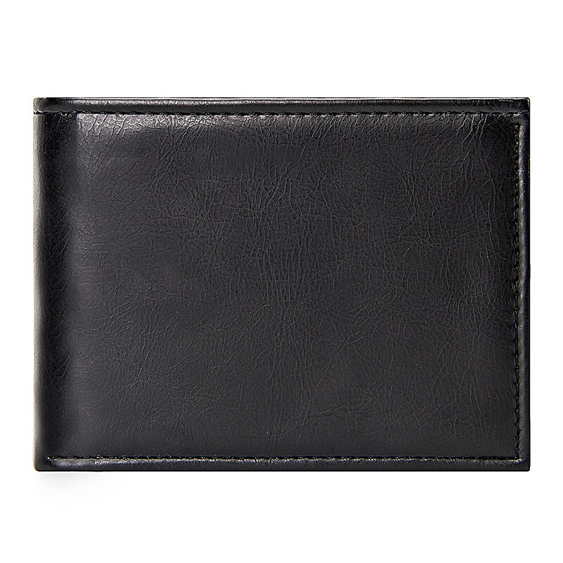 Zwarte Bifold Man Portemonnee Pu Leer mannen Korte Portemonnee met Pocket Casual Kaarthouders Voor Mannen kleine Portemonnee: Black B