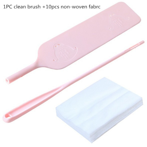 1Pc Lange Spleet Stof Borstel Niet-geweven Stof Mijten Cleaning Tools Artefact Reinigen Stof Huishoudelijke Schoonmaakmiddelen Set + 10Pcs Stof Papier: 1 set clean brush