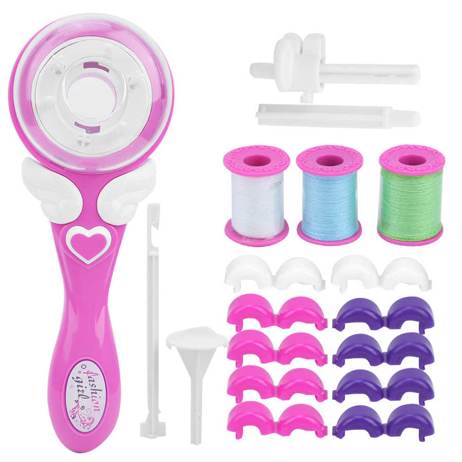 DIY Hair Adjustable Twisting Braider Styling Tools Electric 9.4x3.6in for Little Girls: Default Title