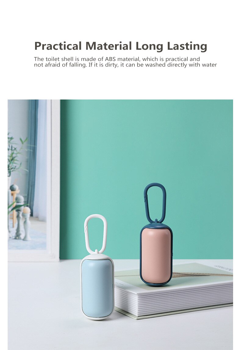 Pet toilet bag dispenser dog waste trash bin + toilet pick up bag holder portabl