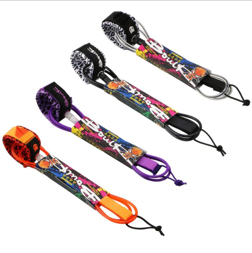 8 ft surf rope outdoor water ski surfboard foot rope TPU outdoor water sports straight rope foot leash rope