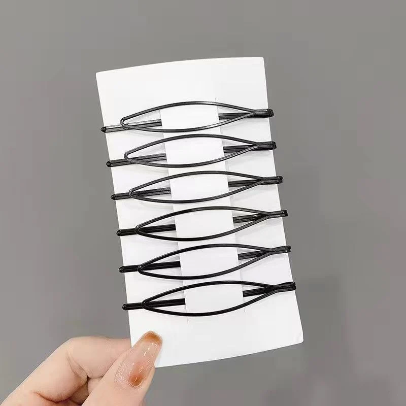 Pasadores de Metal negro para el cabello, horquillas onduladas, horquilla Invisible BB, accesorios para el cabello, 1/20 piezas