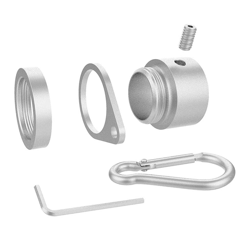 Aluminum Alloy Flagpole Clamp 1 Inch Rotating Flag Ring Collar Metal Buckle Accessories Anti-Winding Carabiner