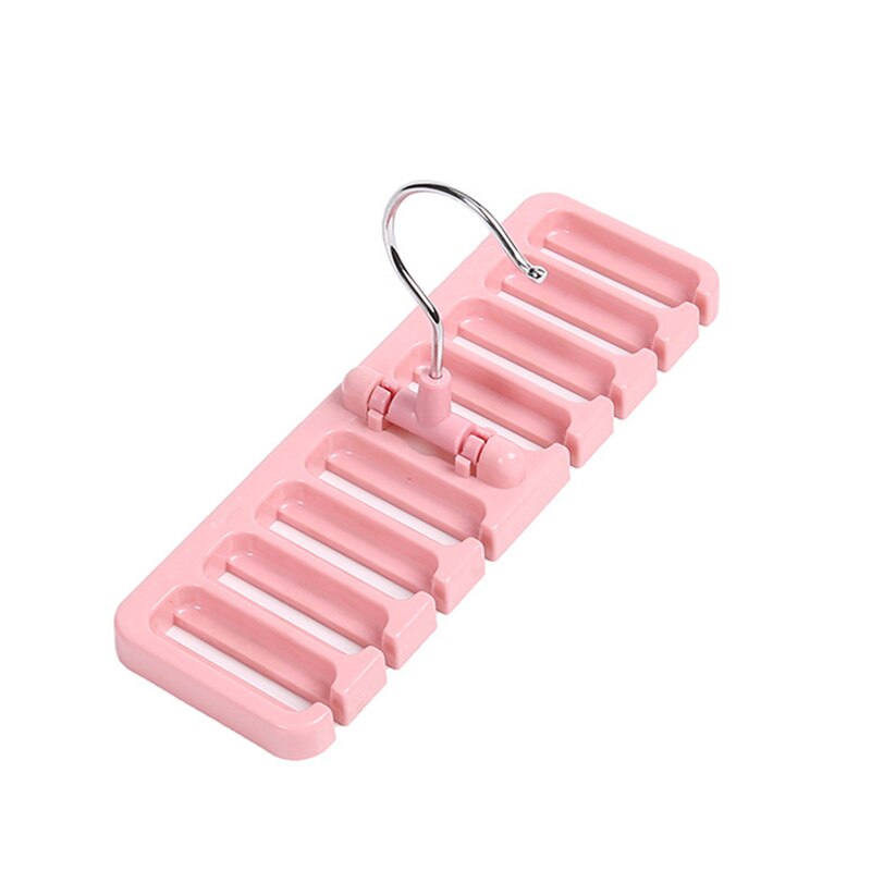 Organisateur de ceinture de cravate de stockage multifonction cravates rotatives support de cintre Organization armoire finition support économiseur d'espace FPing: pink