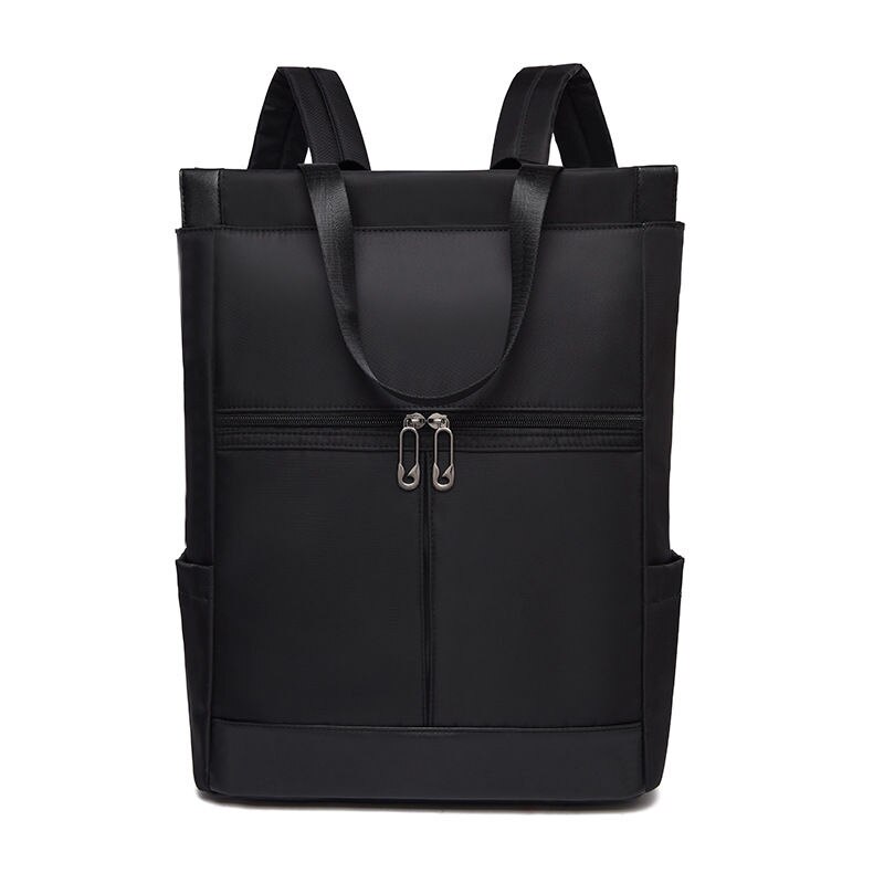 Oxford Frauen Rucksäcke Mädchen Buch Taschen Dame Schulter Rucksack Wasserdichte Anti-diebstahl Geschäft Tasche Teenager Mädchen Laptop Tasche: Schwarz