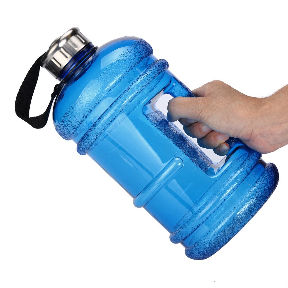 2.2l grote waterflessen voor buitensporten, fitness, training, kamperen, hardlopen, workout #n: Blauw