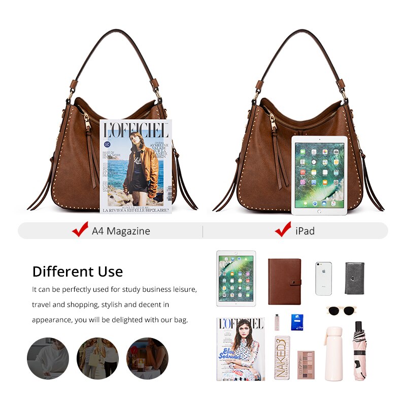 REALER women handbags classic shoulder crossbody bag female casual large capacity totes For ladies hobos bags