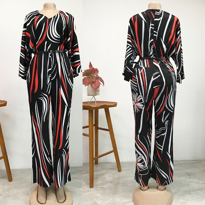Ropa africana para mujeres, mono estampado de manga larga, verano,